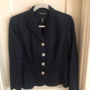 Ralph Lauren Navy Linen Blazer
